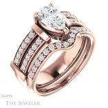Pear Shaped Forever One Moissanite Engagement Ring #GTJ1279-pear-fb-r 6 Pear Shaped Forever Brilliant Moissanite Engagement Ring #GTJ1279-pear-fb-r