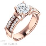 Round Cut Forever One Moissanite Engagement Ring #GTJ1279-round-fo-r 4 Round Cut Forever One Moissanite Engagement Ring #GTJ1279-round-fo-r