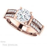 Round Cut Forever One Moissanite Engagement Ring #GTJ1279-round-fo-r 5 Round Cut Forever One Moissanite Engagement Ring #GTJ1279-round-fo-r