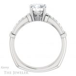 Round Cut Forever One Moissanite Engagement Ring #GTJ1279-round-fo-w