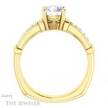 Round Cut Forever One Moissanite Engagement Ring #GTJ1279-round-fo-y 2 Round Cut Forever One Moissanite Engagement Ring #GTJ1279-round-fo-y