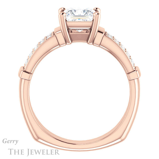 Princess Cut Forever One Moissanite Engagement Ring #GTJ1279-square-fo-r
