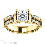 Princess Cut Forever One Moissanite Engagement Ring #GTJ1279-square-fo-y 1 Princess Cut Forever One Moissanite Engagement Ring #GTJ1279-square-fo-y