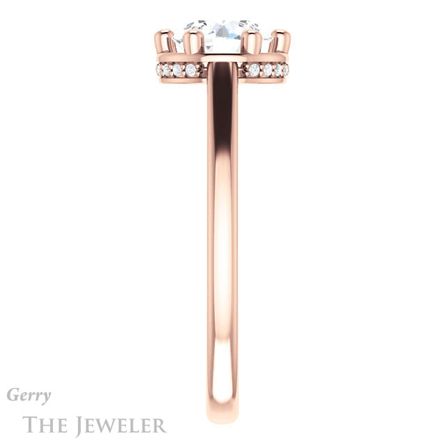 Round Cut Forever One Moissanite Engagement Ring #GTJ1283-round-fo-r | Gerry The Jeweler Round Cut Forever One Moissanite Engagement Ring #GTJ1283-round-fo-r