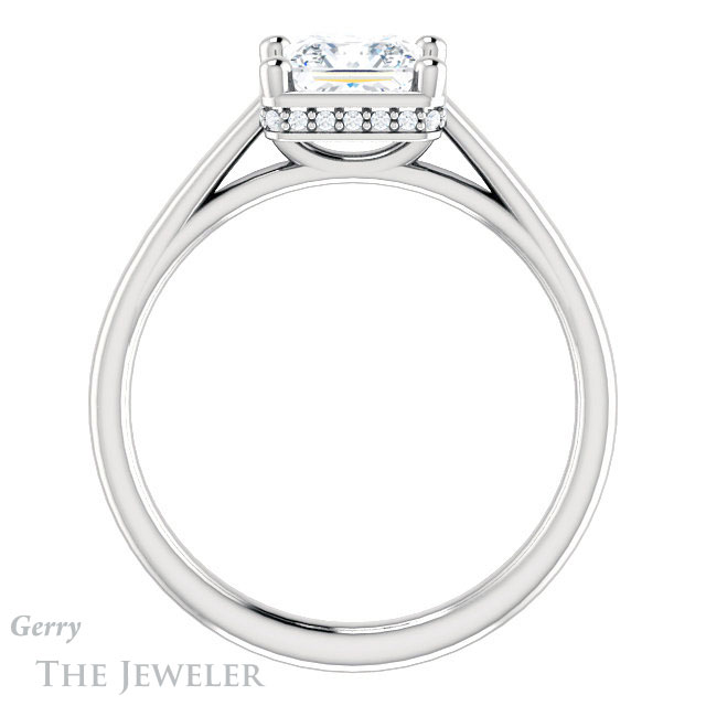 Princess Cut Forever One Moissanite Engagement Ring #GTJ1283-square-fo-w | Gerry The Jeweler Princess Cut Forever One Moissanite Engagement Ring #GTJ1283-square-fo-w