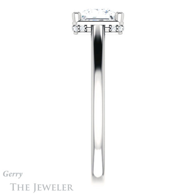 Princess Cut Forever One Moissanite Engagement Ring #GTJ1283-square-fo-w | Gerry The Jeweler Princess Cut Forever One Moissanite Engagement Ring #GTJ1283-square-fo-w