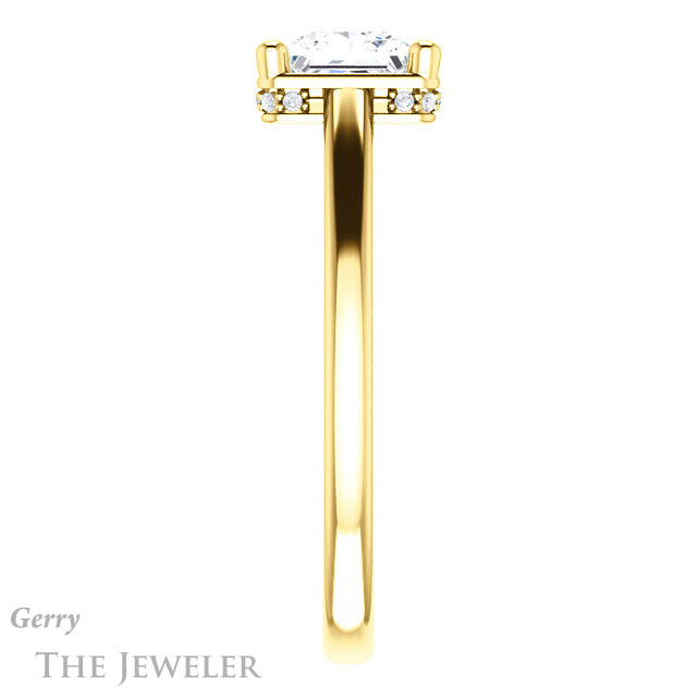 Princess Cut Forever One Moissanite Engagement Ring #GTJ1283-square-fo-y | Gerry The Jeweler Princess Cut Forever One Moissanite Engagement Ring #GTJ1283-square-fo-y