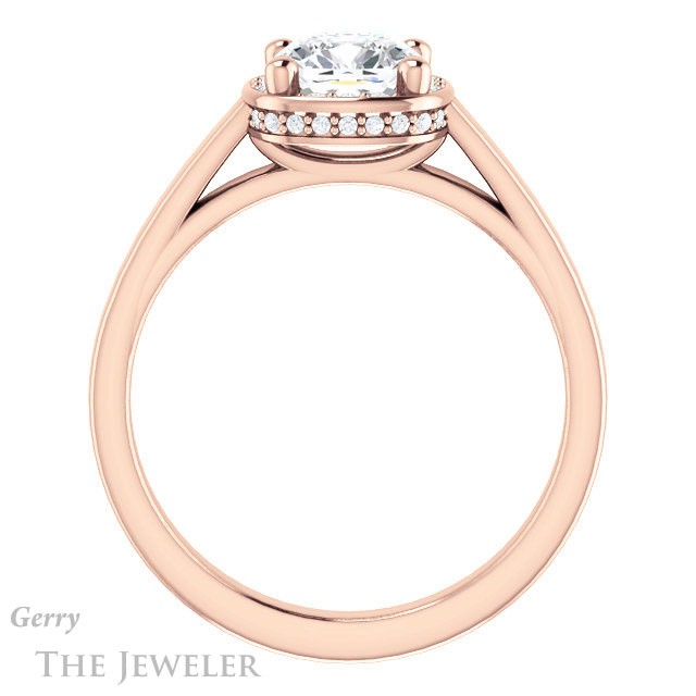Cushion Cut Forever One Moissanite Engagement Ring #GTJ1284-cushion-fo-r