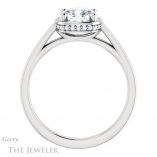 Cushion Cut Forever One Moissanite Engagement Ring #GTJ1284-cushion-fo-w 2 Cushion Cut Forever One Moissanite Engagement Ring #GTJ1284-cushion-fo-w