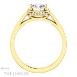 Cushion Cut Forever One Moissanite Engagement Ring #GTJ1284-cushion-fo-y 2 Cushion Cut Forever One Moissanite Engagement Ring #GTJ1284-cushion-fo-y