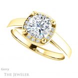 Cushion Cut Forever One Moissanite Engagement Ring #GTJ1284-cushion-fo-y 5 Cushion Cut Forever One Moissanite Engagement Ring #GTJ1284-cushion-fo-y