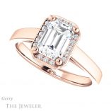 Emerald Cut Forever One Moissanite Engagement Ring #GTJ1284-emerald-fb-r 5 Emerald Cut Forever Brilliant Moissanite Engagement Ring #GTJ1284-emerald-fb-r