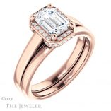 Emerald Cut Forever One Moissanite Engagement Ring #GTJ1284-emerald-fb-r 6 Emerald Cut Forever Brilliant Moissanite Engagement Ring #GTJ1284-emerald-fb-r