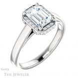 Emerald Cut Forever One Moissanite Engagement Ring #GTJ1284-emerald-fb-w 4 Emerald Cut Forever Brilliant Moissanite Engagement Ring #GTJ1284-emerald-fb-w