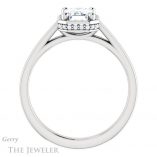 Emerald Cut Forever One Moissanite Engagement Ring #GTJ1284-emerald-fb-w 2 Emerald Cut Forever Brilliant Moissanite Engagement Ring #GTJ1284-emerald-fb-w