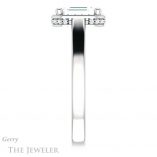 Emerald Cut Forever One Moissanite Engagement Ring #GTJ1284-emerald-fb-w 3 Emerald Cut Forever Brilliant Moissanite Engagement Ring #GTJ1284-emerald-fb-w