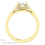 Emerald Cut Forever Brilliant Moissanite Engagement Ring #GTJ1284-emerald-fb-y