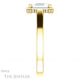 Emerald Cut Forever Brilliant Moissanite Engagement Ring #GTJ1284-emerald-fb-y