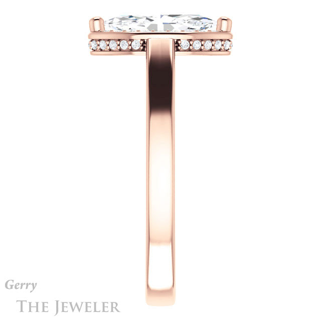 Marquise Cut Forever One Moissanite Engagement Ring #GTJ1284-marquise-fb-r 3 Marquise Cut Forever Brilliant Moissanite Engagement Ring #GTJ1284-marquise-fb-r