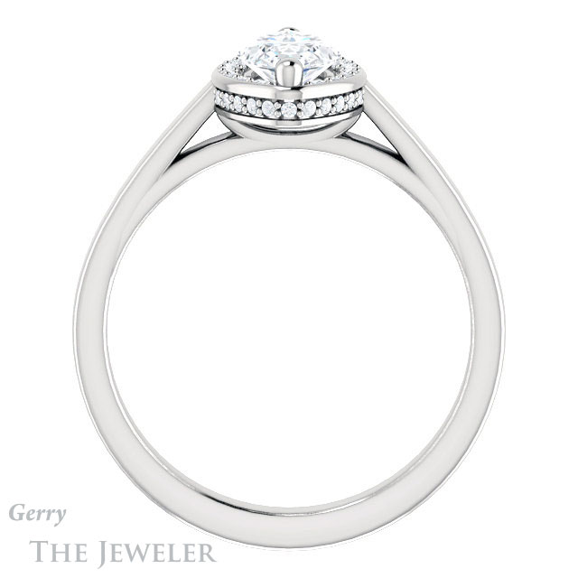 Marquise Cut Forever Brilliant Moissanite Engagement Ring #GTJ1284-marquise-fb-w