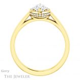 Marquise Cut Forever One Moissanite Engagement Ring #GTJ1284-marquise-fb-y 2 Marquise Cut Forever Brilliant Moissanite Engagement Ring #GTJ1284-marquise-fb-y