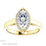 Marquise Cut Forever One Moissanite Engagement Ring #GTJ1284-marquise-fb-y 1 Marquise Cut Forever Brilliant Moissanite Engagement Ring #GTJ1284-marquise-fb-y