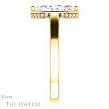 Marquise Cut Forever One Moissanite Engagement Ring #GTJ1284-marquise-fb-y 3 Marquise Cut Forever Brilliant Moissanite Engagement Ring #GTJ1284-marquise-fb-y