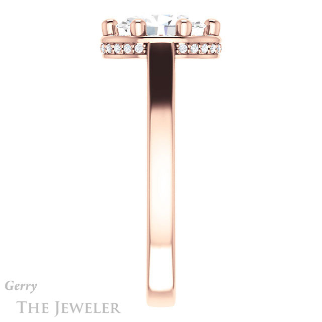 Oval Shaped Forever One Moissanite Engagement Ring #GTJ1284-oval-fo-r 3 Oval Shaped Forever One Moissanite Engagement Ring #GTJ1284-oval-fo-r