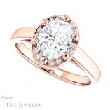Oval Shaped Forever One Moissanite Engagement Ring #GTJ1284-oval-fo-r 5 Oval Shaped Forever One Moissanite Engagement Ring #GTJ1284-oval-fo-r