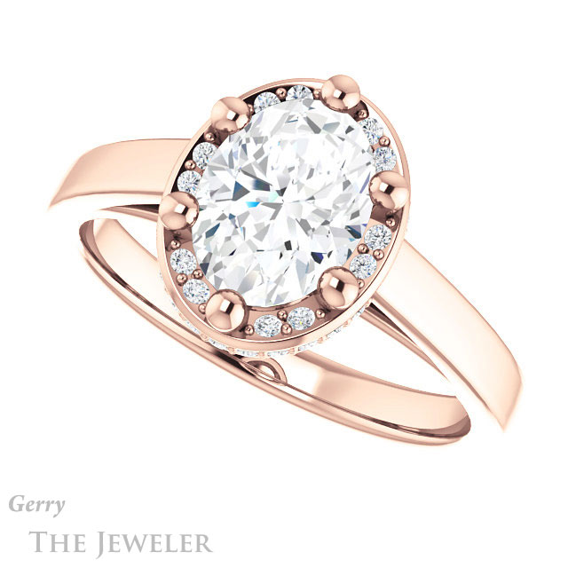 Oval Shaped Forever One Moissanite Engagement Ring #GTJ1284-oval-fo-r 5 Oval Shaped Forever One Moissanite Engagement Ring #GTJ1284-oval-fo-r