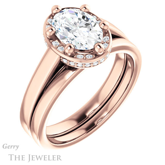 Oval Shaped Forever One Moissanite Engagement Ring #GTJ1284-oval-fo-r 6 Oval Shaped Forever One Moissanite Engagement Ring #GTJ1284-oval-fo-r