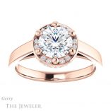 Round Cut Forever One Moissanite Engagement Ring #GTJ1284-round-fo-r 1 Round Cut Forever One Moissanite Engagement Ring #GTJ1284-round-fo-r