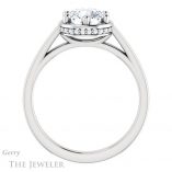 Round Cut Forever One Moissanite Engagement Ring #GTJ1284-round-fo-w 2 Round Cut Forever One Moissanite Engagement Ring #GTJ1284-round-fo-w