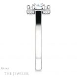 Round Cut Forever One Moissanite Engagement Ring #GTJ1284-round-fo-w 3 Round Cut Forever One Moissanite Engagement Ring #GTJ1284-round-fo-w
