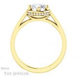 Round Cut Forever One Moissanite Engagement Ring #GTJ1284-round-fo-y 2 Round Cut Forever One Moissanite Engagement Ring #GTJ1284-round-fo-y