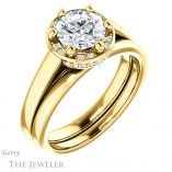 Round Cut Forever One Moissanite Engagement Ring #GTJ1284-round-fo-y 6 Round Cut Forever One Moissanite Engagement Ring #GTJ1284-round-fo-y