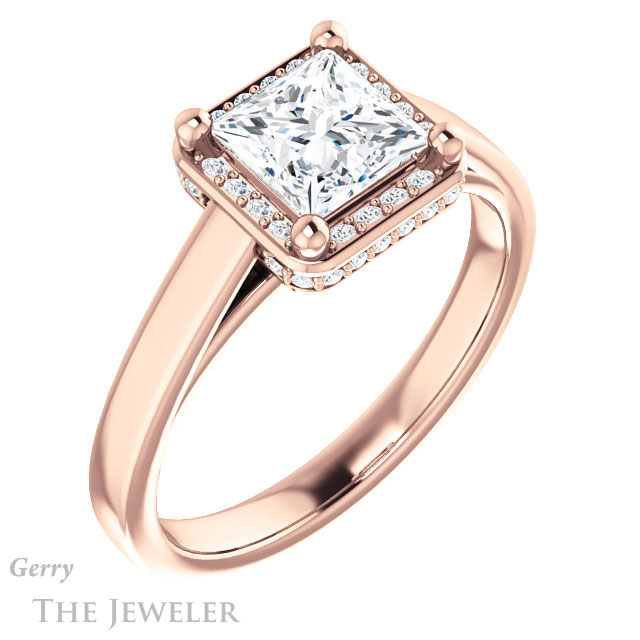 Princess Cut Forever One Moissanite Engagement Ring #GTJ1284-square-fo-r 4 Princess Cut Forever One Moissanite Engagement Ring #GTJ1284-square-fo-r