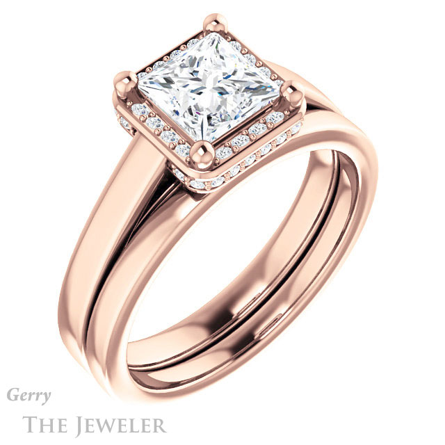 Princess Cut Forever One Moissanite Engagement Ring #GTJ1284-square-fo-r 6 Princess Cut Forever One Moissanite Engagement Ring #GTJ1284-square-fo-r