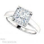 Princess Cut Forever One Moissanite Engagement Ring #GTJ1284-square-fo-w 5 Princess Cut Forever One Moissanite Engagement Ring #GTJ1284-square-fo-w