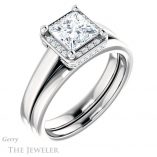 Princess Cut Forever One Moissanite Engagement Ring #GTJ1284-square-fo-w 6 Princess Cut Forever One Moissanite Engagement Ring #GTJ1284-square-fo-w