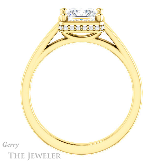 Princess Cut Forever One Moissanite Engagement Ring #GTJ1284-square-fo-y 2 Princess Cut Forever One Moissanite Engagement Ring #GTJ1284-square-fo-y