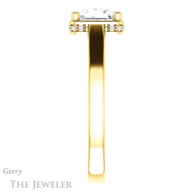 Princess Cut Forever One Moissanite Engagement Ring #GTJ1284-square-fo-y 3 Princess Cut Forever One Moissanite Engagement Ring #GTJ1284-square-fo-y