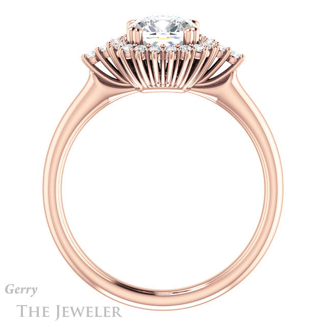 Cushion Cut Forever One Moissanite Engagement Ring #GTJ1285-cushion-fo-r
