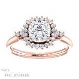 Cushion Cut Forever One Moissanite Engagement Ring #GTJ1285-cushion-fo-r 1 Cushion Cut Forever One Moissanite Engagement Ring #GTJ1285-cushion-fo-r