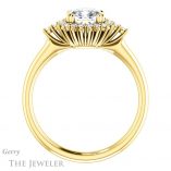 Cushion Cut Forever One Moissanite Engagement Ring #GTJ1285-cushion-fo-y 2 Cushion Cut Forever One Moissanite Engagement Ring #GTJ1285-cushion-fo-y