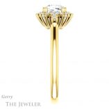 Cushion Cut Forever One Moissanite Engagement Ring #GTJ1285-cushion-fo-y 3 Cushion Cut Forever One Moissanite Engagement Ring #GTJ1285-cushion-fo-y