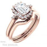 Emerald Cut Forever One Moissanite Engagement Ring #GTJ1285-emerald-fb-r 6 Emerald Cut Forever Brilliant Moissanite Engagement Ring #GTJ1285-emerald-fb-r