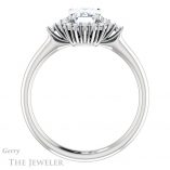 Emerald Cut Forever One Moissanite Engagement Ring #GTJ1285-emerald-fb-w 2 Emerald Cut Forever Brilliant Moissanite Engagement Ring #GTJ1285-emerald-fb-w