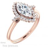 Marquise Cut Forever One Moissanite Engagement Ring #GTJ1285-marquise-fb-r 4 Marquise Cut Forever Brilliant Moissanite Engagement Ring #GTJ1285-marquise-fb-r