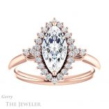 Marquise Cut Forever One Moissanite Engagement Ring #GTJ1285-marquise-fb-r 1 Marquise Cut Forever Brilliant Moissanite Engagement Ring #GTJ1285-marquise-fb-r